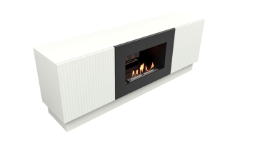 Тумба с биокамином Firelight BFP/P-1400L белая